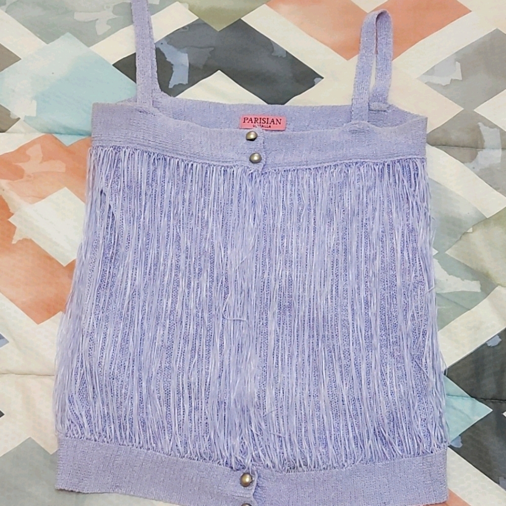 PARISIAN Purple woven blouse with thick straps